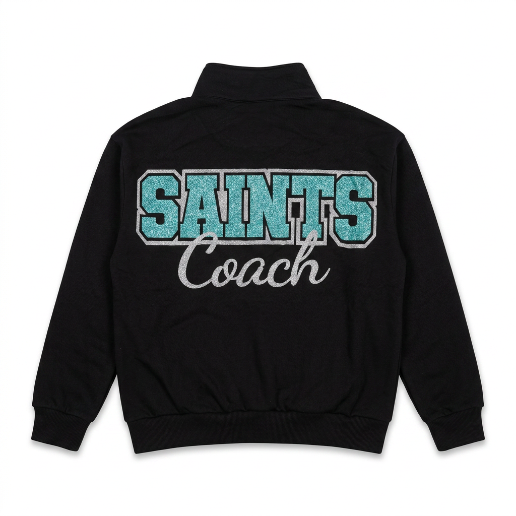 Saints Quarter Zip back