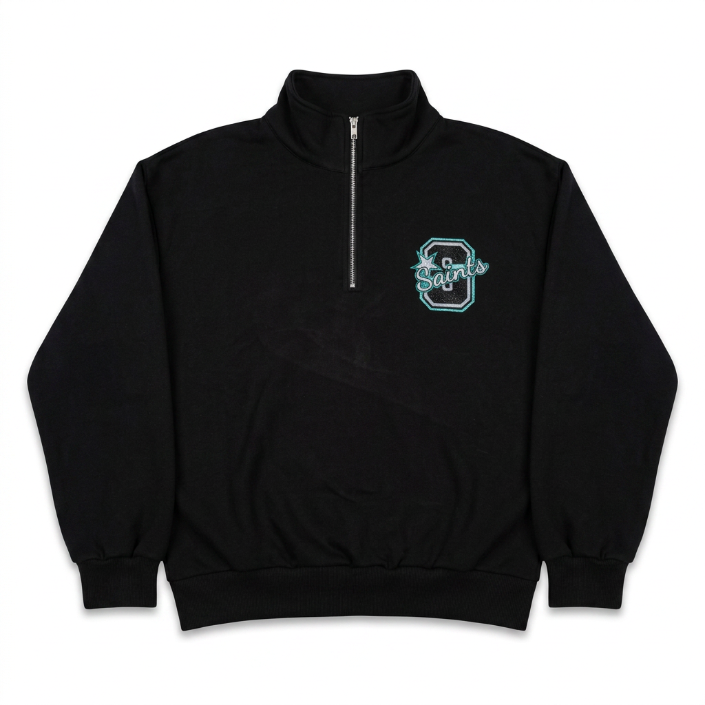 Saints Quarter Zip front
