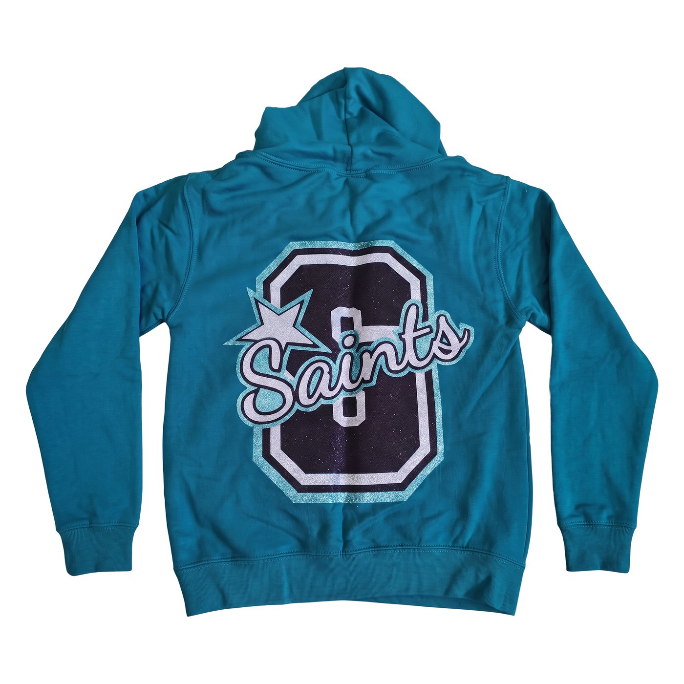 Teal Saints Hoodie back
