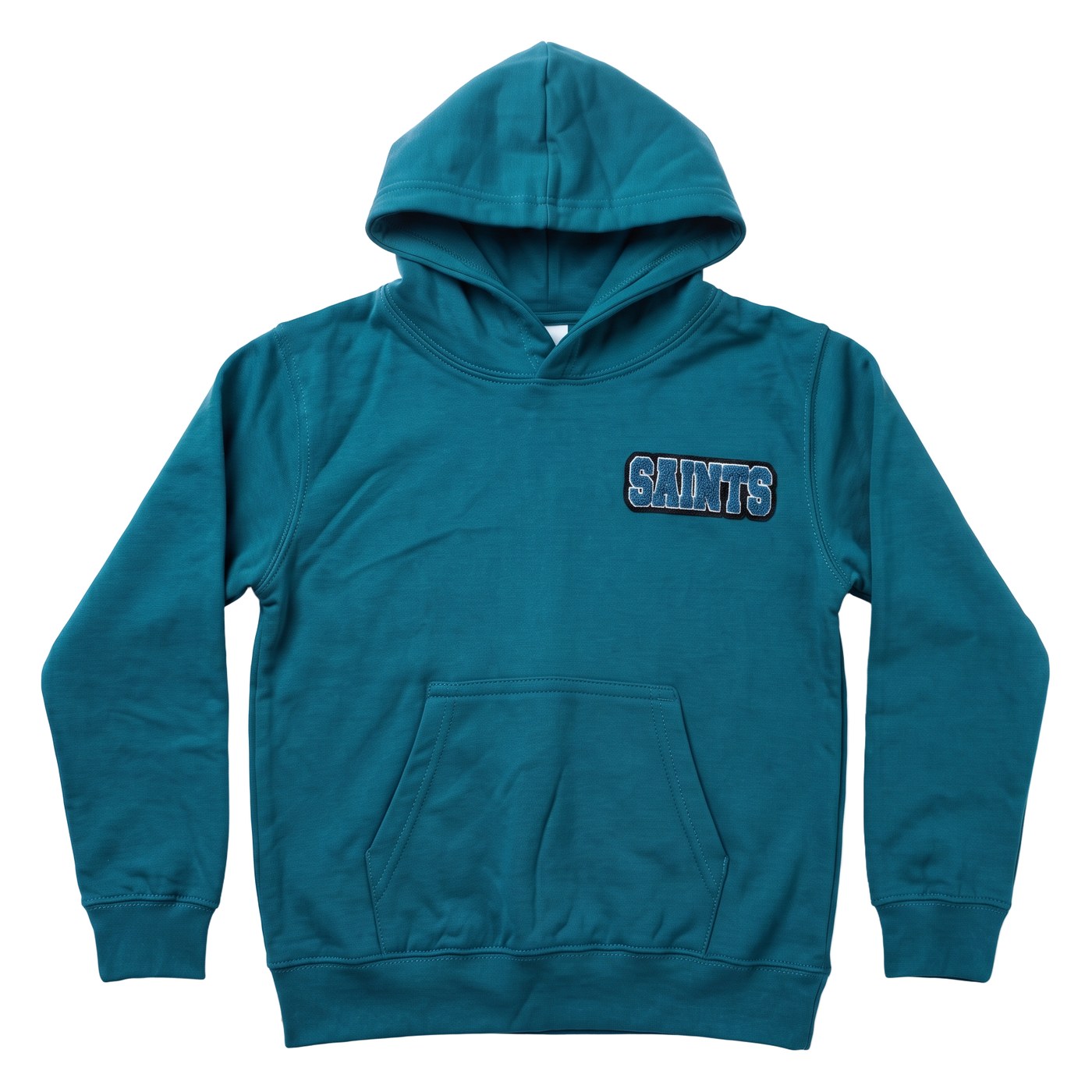 Teal Saints Hoodie front