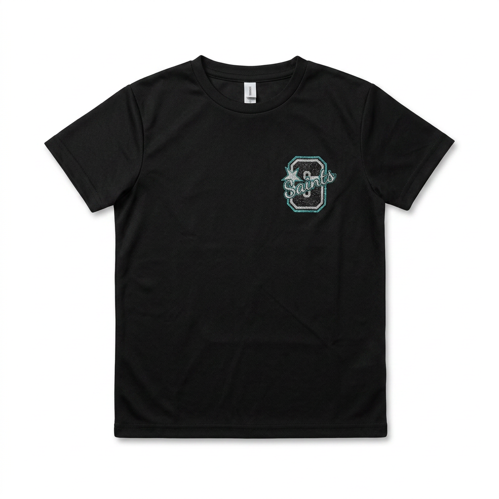 Black Training Tee front
